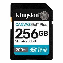 MEM SD 256GB Canvas Go! Plus Kingston SDG4/256GB