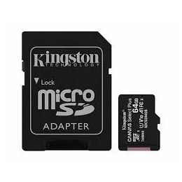 MEM SD MICRO 64GB Kingston Canvas Select Plus + Adapter SDCS3/64GB