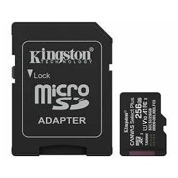 MEM SD MICRO 256GB Kingston Canvas Select Plus + Adapter SDCS3/256GB