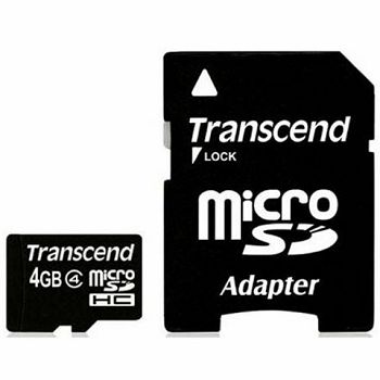 Memorijska kartica Transcend SD MICRO 4GB HC Class 4 + SD adapter