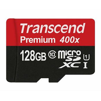Memorijska kartica Transcend SD MICRO 128GB HC Class10 + SD adapter