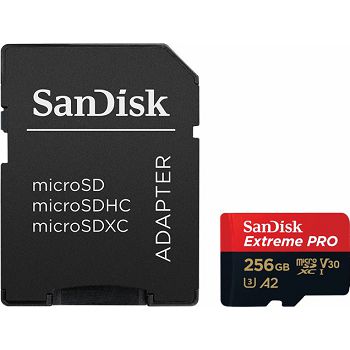 Memorijska kartica SanDisk Extreme Pro microSDXC, A1, V30, U3 256GB