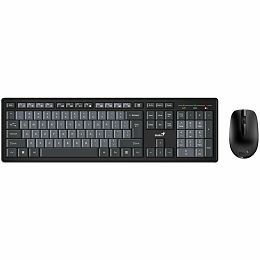 Set Genius tipkovnica smart KM-8200  + Miš bežični, crno siva (US)