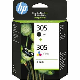 Tinta HP 6ZD17AE No.305 2-Pack Black/Tri-Color