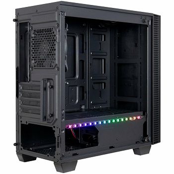 Chassis INTER-TECH X-608 INFINITY MICRO, microATX, RGB, Front and Side Tempered Glass, w/o PSU