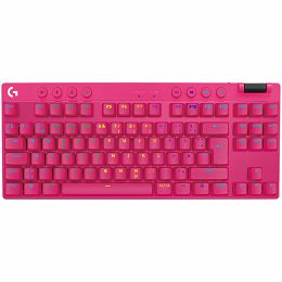 LOGITECH G PRO X TKL LIGHTSPEED Mechanical Gaming Keyboard - MAGENTA - US INTl - TACTILE