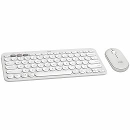 LOGITECH Pebble 2 Bluetooth Keyboard Combo - TONAL WHITE - US INTL