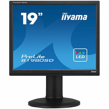 IIYAMA Monitor 19" 1280x1024, 13cm Height Adj. Stand, Pivot, Speakers, VGA, DVI, 250cd/m², 5ms