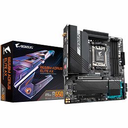 GIGABYTE Mainboard Desktop B650M AORUS ELITE AX (AM5, 4xDDR5 128GB, 1x PCI-E 4.0 x16x16, 2x PCI-E 3.0 x16x1, 4xSATA, 1xM.2 PCIe 5.0, 2xM.2 PCIe 4.0, 2xUSB 3.2 Gen2, 5xUSB 3.2 Gen1, 4xUSB2.0, 1xUSB 3.2