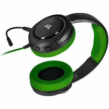 Corsair HS35 STEREO Gaming Headset, Green (EU Version)