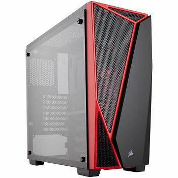 Corsair Carbide Series SPEC-04 Tempered Glass Mid-Tower Gaming Case — Black/Red