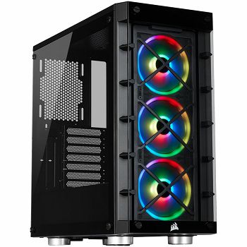 Corsair Crystal 465X RGB Tempered Glass Mid-Tower Smart Case, Black
