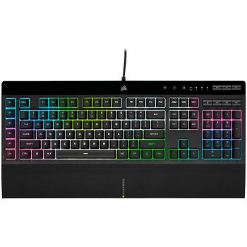 Corsair gaming keyboard K55 PRO XT, RGB LED, Rubber Dome