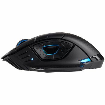 CORSAIR DARK CORE RGB PRO, Wireless FPS/MOBA Gaming Mouse with SLIPSTREAM Technology, Black, Backlit RGB LED, 18000 DPI, Optical (EU version)