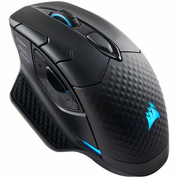 CORSAIR DARK CORE RGB PRO SE, Wireless FPS/MOBA Gaming Mouse with SLIPSTREAM Technology, Black, Backlit RGB LED, 18000 DPI, Optical, Qi® wireless charging certified (EU version)