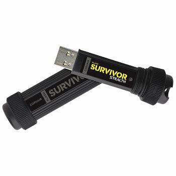 Corsair USB drive Flash Survivor Stealth USB 3.0 128GB, Military-Style Design, Plug and Play, EAN:0843591066396
