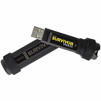 Corsair USB drive Flash Survivor Stealth USB 3.0 256GB, Military-Style Design, Plug and Play, EAN:0843591066402