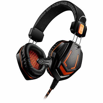 CANYON Gaming headset 3.5mm jack with microphone and volume control, with 2in1 3.5mm adapter, cable 2M, Black, 0.36kg