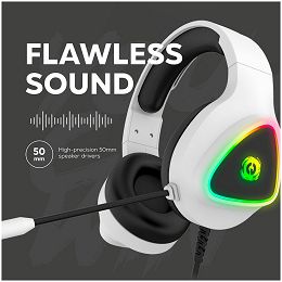 CANYON Shadder GH-6, RGB gaming headset with Microphone, Microphone frequency response: 20HZ~20KHZ,  ABS+ PU leather, USB*1*3.5MM jack plug, 2.0M PVC cable, weight: 300g, Black