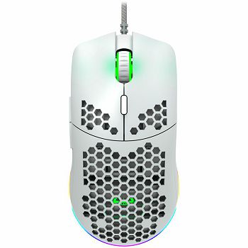 CANYON,Gaming Mouse with 7 programmable buttons, Pixart 3519 optical sensor, 4 levels of DPI and up to 4200, 5 million times key life, 1.65m Ultraweave cable, UPE feet and colorful RGB lights, White, 