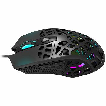 Puncher GM-20 High-end Gaming Mouse with 7 programmable buttons, Pixart 3360 optical sensor, 6 levels of DPI and up to 12000, 10 million times key life, 1.65m Ultraweave cable, Low friction with PTFE 