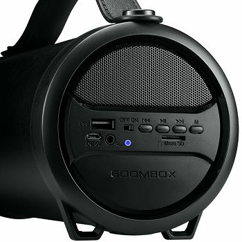 CANYON BSP-6 Bluetooth Speaker, BT V4.2, Jieli AC6905A, TF card support, 3.5mm AUX, micro-USB port, 1500mAh polymer battery, Black, cable length 0.6m, 242*118*118mm, 0.834kg