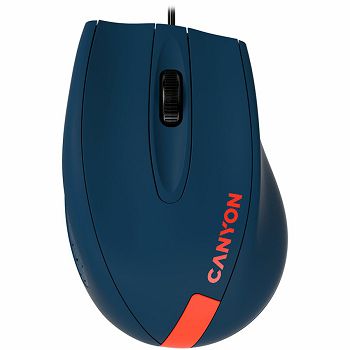 Wired Optical Mouse with 3 keys, DPI 1000 With 1.5M USB cable,Blue-Red,size 68*110*38mm,weight:0.072kg