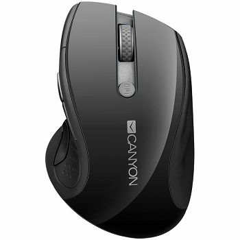 CANYON 2.4Ghz wireless mouse, optical tracking - blue LED, 6 buttons, DPI 1000/1200/1600, Black pearl glossy