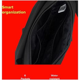 Fanny pack, Product spec/size(mm): 270MM x130MM x 55MM, Black, EXTERIOR materials:100% Polyester, Inner materials:100% Polyester, max weight (KGS): 4kgs