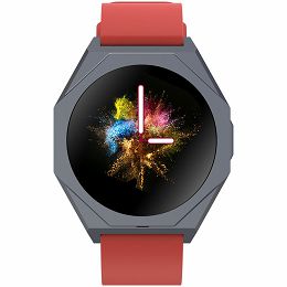 CANYON Otto SW-86, Smart watch Realtek 8762DK LCD 1.3 LTPS 360X360px, G+F 1+gesture 192KB Li-ion polymer battery 3.7v 280mAh,Gun aluminum alloy case middle frame+plastic bottom case+Warm red silicon