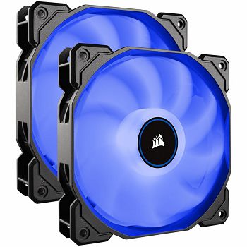 Corsair AF140 LED Low Noise Cooling Fan, Dual Pack - Blue