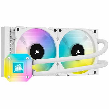 CORSAIR iCUE H100i ELITE CAPELLIX WHITE, 240mm Radiator, Liquid CPU Cooler