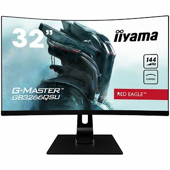 Iiyama 32" ETE Curved Gaming, R1800, G-Master Red Eagle, FreeSync Premium, 2560x1440@144Hz, 400cd/m², 2x DisplayPort, 2xHDMI, 1ms MPRT, Speakers, USB-HUB (2x2.0 2x3.0), Black Tuner, Height Adj. Stand