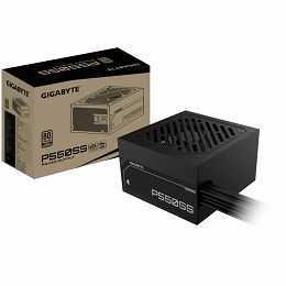 GIGABYTE PSU GP-P550SS, 550W 80Plus Silver, 230V EU, ATX 3.0 (3.1), 120mm Fluid Dynamic Bearing fan, Active PFC, Flat cable, +12v Rail, OVP/OPP/SCP/UVP/OCP/OTP, Black