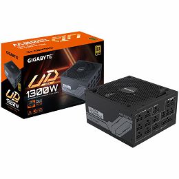 GIGABYTE UD1300GM Power Supply 1300W, PCIe Gen5 16Pin x 1 600W, Modular, 80 PLUS Gold, Japanese capacitors, 140mm fan, EU plug