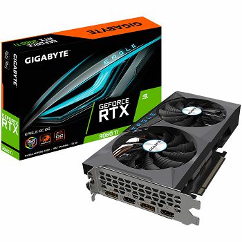 GIGABYTE Video Card NVIDIA GeForce RTX 3060 Ti EAGLE OC 8G (LHR), GDDR6 8GB/256bit, PCI-E 4.0 x16, 2xHDMI, 2xDP, WINDFORCE 2X, RGB Fusion 2.0, Retail, LITE HASH RATE