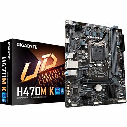 GIGABYTE Mainboard Desktop H470M K (LGA1200, 2x DDR4 max. 64, 1x PCI-E 3.0 x16x16, 1x PCI-E 3.0 x1x1, 1x M.2 3.0, 2x SATA, 2x USB 3.2 Gen1, 4x USB 2.0, 1x HDMI, GbE LAN, mATX, Retail)