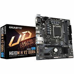 GIGABYTE Mainboard Desktop H610M H V2 DDR4 (LGA1700, 2xDDR4, 1xD-Sub, 1xHDMI, GLAN, 1xPCI Express x16 4.0, 1xPCI Express x16 3.0, 1xM.2, 4xSATAIII, 4xUSB3.2 Gen1, 8xUSB2.0/1.1) mATX