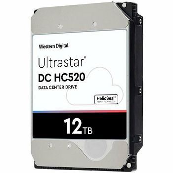 HDD Server WD/HGST ULTRASTAR DC HC520 (3.5’’, 12TB, 256MB, 7200 RPM, SATA 6Gb/s, 512N ISE P3), SKU: 0F30144/0F29590