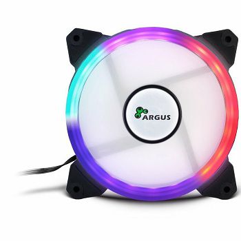 INTER-TECH FAN Argus RS01 RGB, 120mm RGB-fan with 21 Multicore LEDs, 11 airflow optimized fan blades, Smooth operating fluid-bearing, Radio remote control, Retail