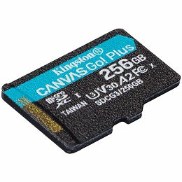 Kingston 256GB microSDXC Canvas Go Plus 170R A2 U3 V30 Single Pack w/o ADP EAN: 740617301311