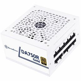 SilverStone DA750R Gold, 750W 80 PLUS Gold ATX 3.0 & PCIe 5.0 Fully Modular PSU, Gen5 12V-2x6 PCIe connector, Silent running 120mm fan with advanced semi-fanless operation, Retail, Black