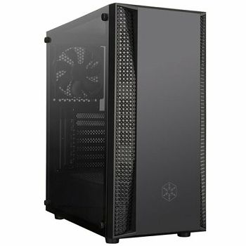 SilverStone FARA B1 Tower ATX Gaming Computer Case, Aggressive intake high Airflow Performance,  Full Tempered Glass, black