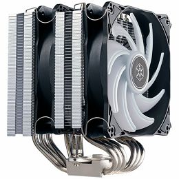 SilverStone Dual tower CPU cooler with 6 heat-pipes, Intel LGA 2066/2011/1200/115x/1366/775, AMD Socket AM4/AM3/AM2/FM2/FM1, dual 120mm ARGB fans