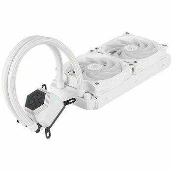 SilverStone PermaFrost Premium Water Cooler WHITE, Dual Adjustable 120mm PWM, ARGB, Intel/AMD