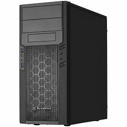 SilverStone PRECISION PS13B Mini Tower Computer Case, black