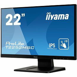 IIYAMA Monitor Prolite, 21,5" OGS-PCAP 10P Touch Screen, 1920x1080, IPS-slim panel design, VGA, HDMI, DisplayPort, 250cd/m² (with touch), 1000:1 Static Contrast, 7ms