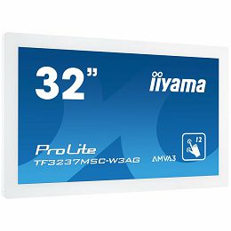 IIYAMA Monitor 32" PCAP WHITE Anti-glare Bezel Free 12-Points Touch Screen, 1920x1080, AMVA3 panel, 24/7 operation, VGA, DVI, HDMI, 420cd/m^2,3000:1,8ms, Landscape, Portrait or Face-up mode, USB Touch