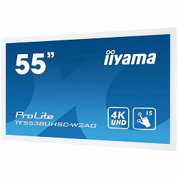 IIyama TF5538UHSC-W2AG 55" White PCAP, 3840x2160,1A1DP1H1D, Face-up