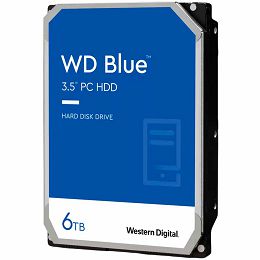 HDD Desktop WD Blue 6TB CMR, 3.5, 256MB, 5400 RPM, SATA 6Gbps